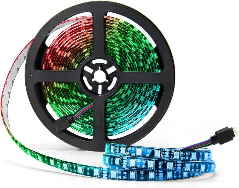 Photo 1 of ED Strip Lights, 16.4FT  RGB Color Changing Flexible LED Light Strip for Bedroom, TV Back Lighting, Christmas, Valentine's Day with remote