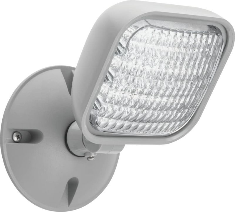 Photo 1 of Lithonia Lighting ERE GY SGL WP M12 LED One Single Head Emergency Light, Gray
