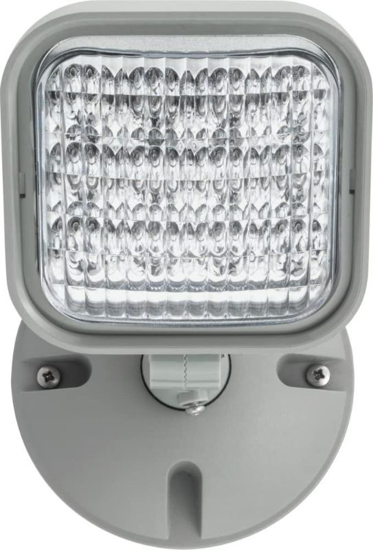 Photo 3 of Lithonia Lighting ERE GY SGL WP M12 LED One Single Head Emergency Light, Gray
