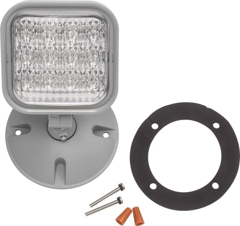 Photo 4 of Lithonia Lighting ERE GY SGL WP M12 LED One Single Head Emergency Light, Gray
