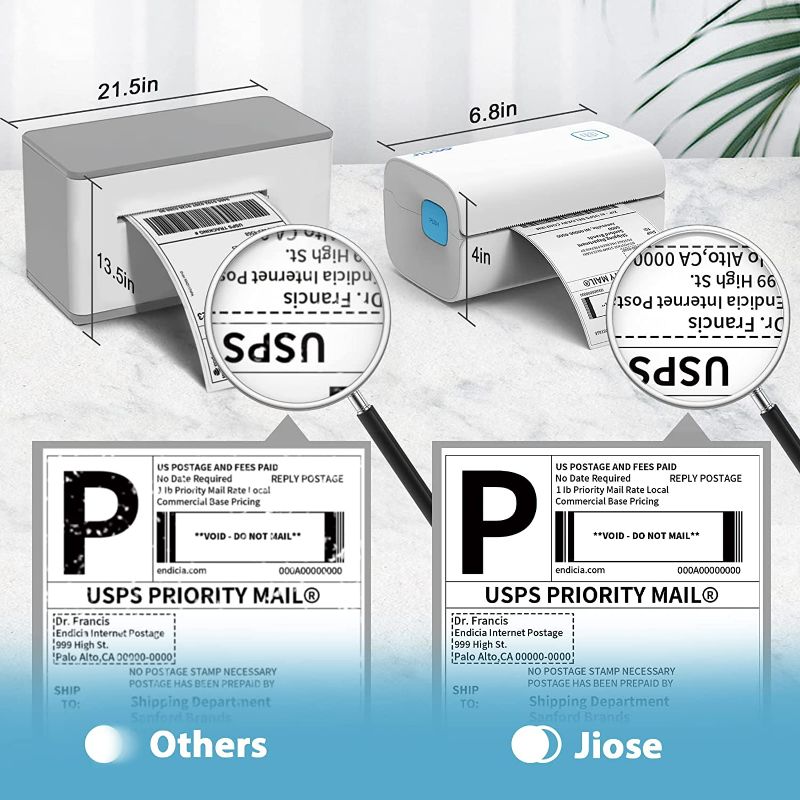 Photo 4 of Jiose Thermal Label Printer - 4x6 Label Printer for Small Business Shipping Packages - One-Click Printing on Windows Mac Chrome Systems,Support USPS Shopify Ebay etc
