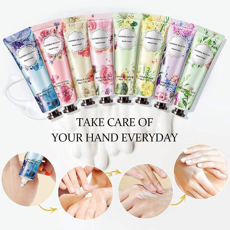 Photo 3 of QUNGCO 18 Pack Hand Cream for Dry Cracked Hands,Natural Plant Fragrance Hand Lotion Moisturizing Hand Care Cream Stocking Stuffers Gift Set Travel Gift Set Hand Lotion With Shea Butter And Aloe
