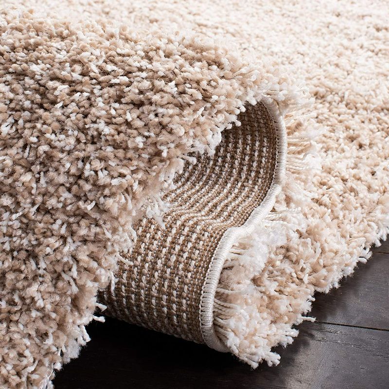 Photo 5 of SAFAVIEH California Premium Shag Collection 8' x 10' Beige SG151 Non-Shedding Living Room Bedroom Dining Room Entryway Plush 2-inch Thick Area Rug
