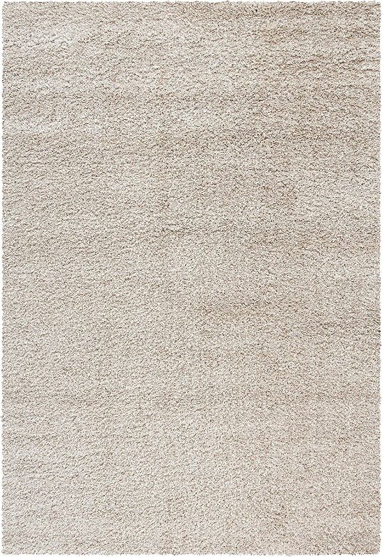 Photo 3 of SAFAVIEH California Premium Shag Collection 8' x 10' Beige SG151 Non-Shedding Living Room Bedroom Dining Room Entryway Plush 2-inch Thick Area Rug
