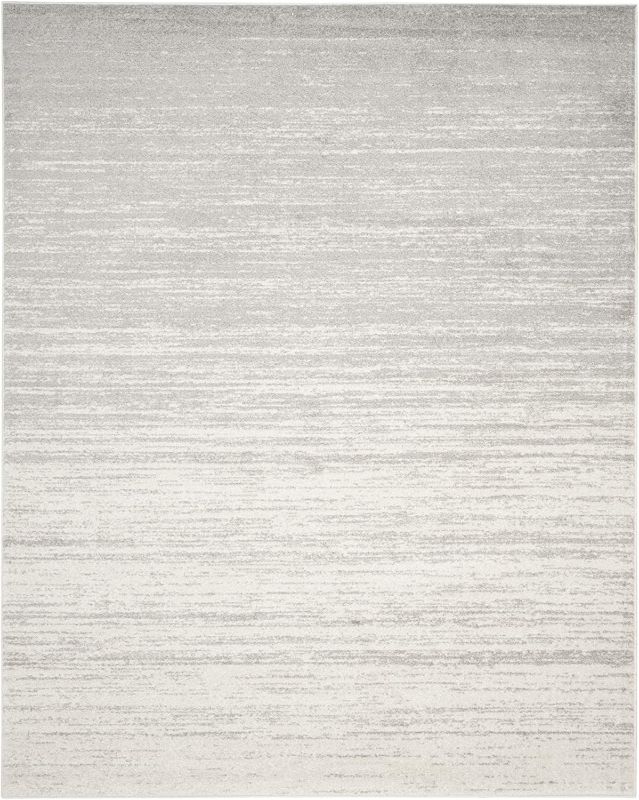 Photo 3 of SAFAVIEH Adirondack Collection 8' x 10' Ivory / Silver ADR113B Modern Ombre Non-Shedding Living Room Bedroom Dining Home Office Area Rug
