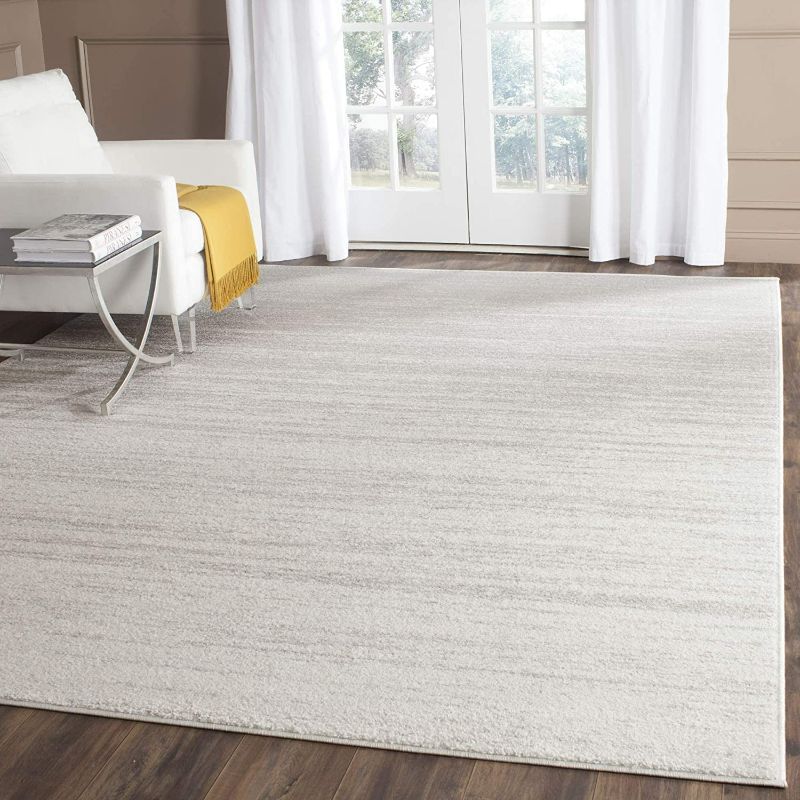 Photo 4 of SAFAVIEH Adirondack Collection 8' x 10' Ivory / Silver ADR113B Modern Ombre Non-Shedding Living Room Bedroom Dining Home Office Area Rug
