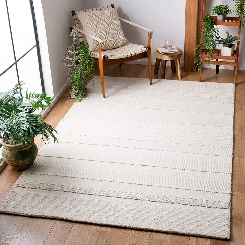 Photo 2 of Safavieh Natura Collection 8' x 10' Natural NAT215A Handmade Wool Area Rug
