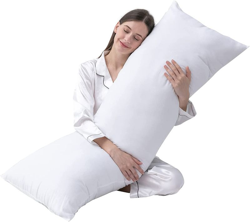 Photo 1 of DOWNCOOL Large Body Pillow Insert- Breathable Full Body Pillow for Side Sleeper - Soft Long Bed Pillow for Adults - 20 x 54 inch
