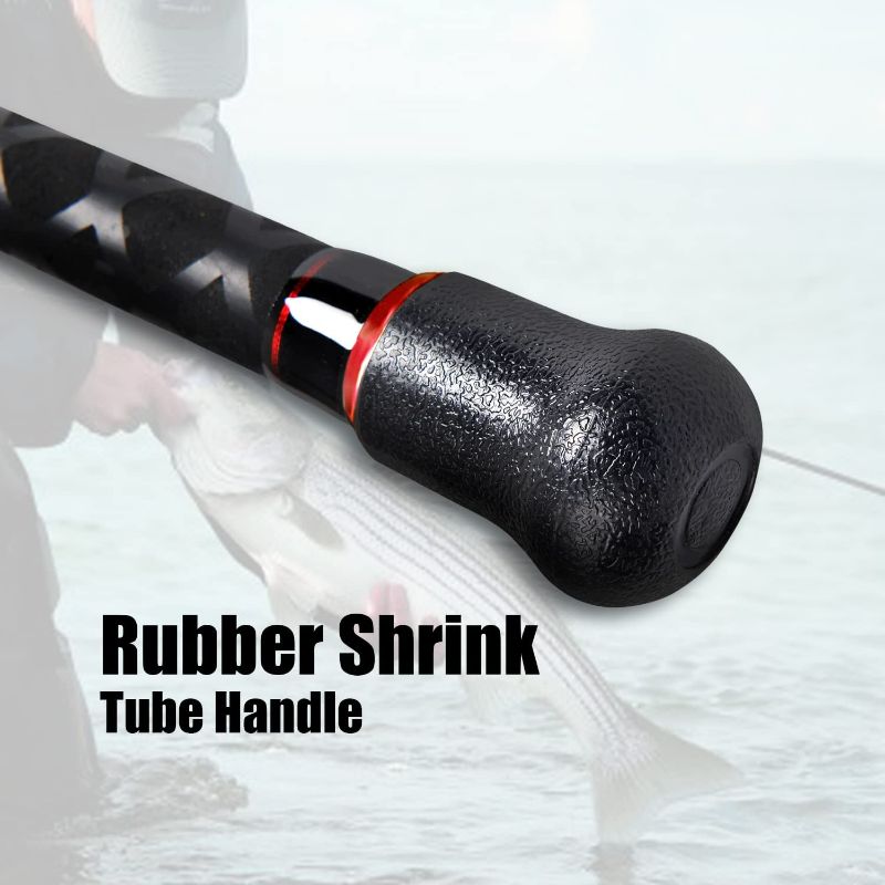 Photo 6 of Fiblink Surf Casting Fishing Rod 2-Piece Graphite Travel Baitcasting Fishing Rod
