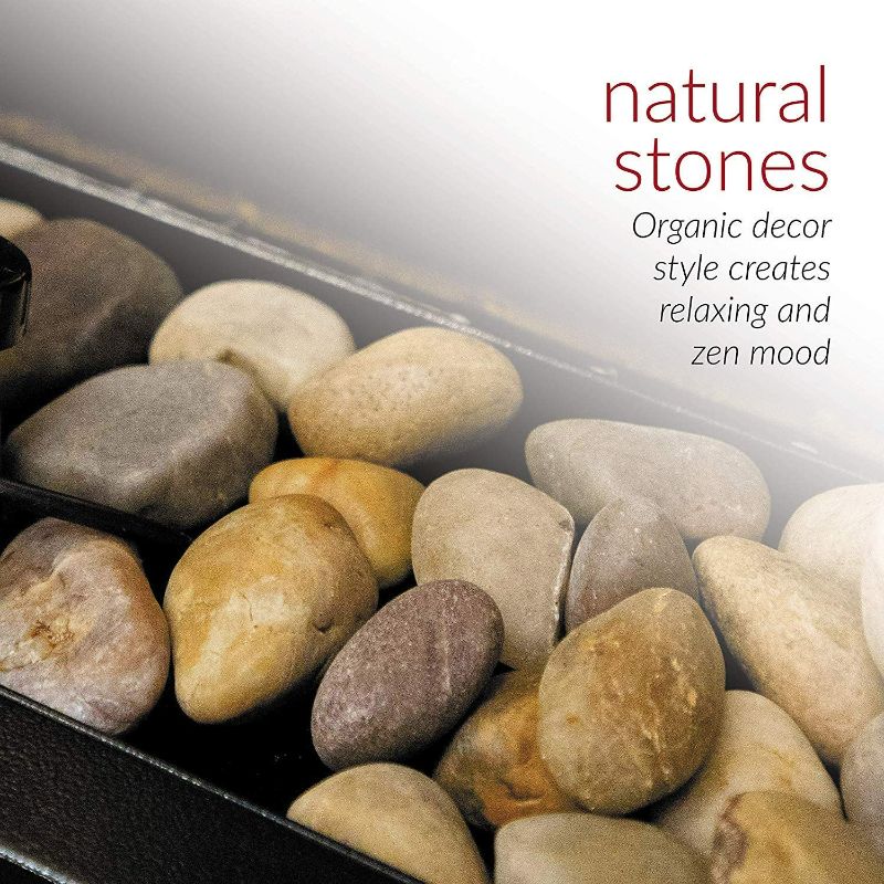Photo 1 of Alpine Corporation MLT102 Mirror Waterfall Fountain with Stones and Light, 72 Inch Tall, Silver
