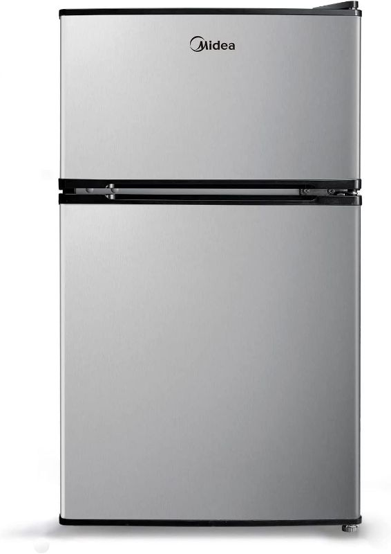 Photo 1 of Midea WHD-113FSS1 Compact Refrigerator, 3.1 cu ft, Stainless Steel
