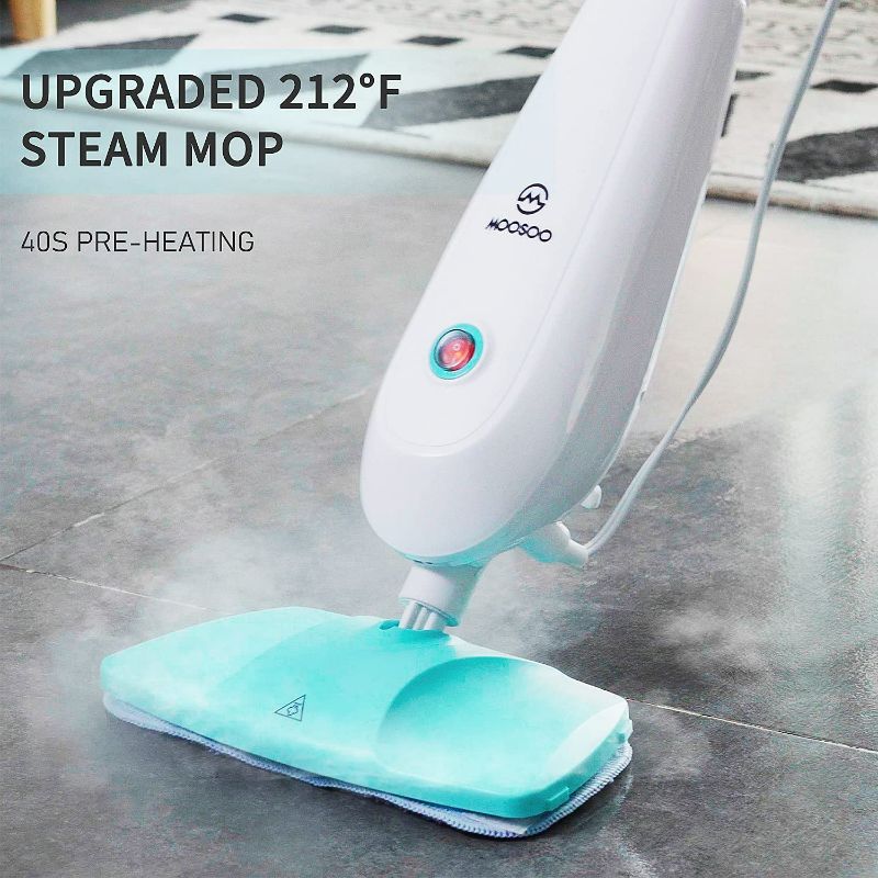 Photo 3 of MOOSOO Steam Mop, Convenient Detachable steam mops for floors, Marble, Carpet
