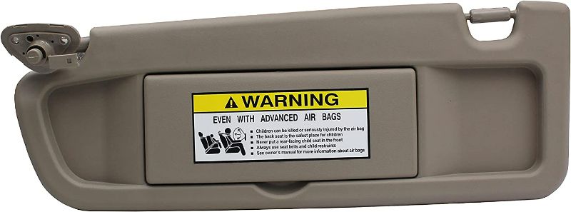 Photo 1 of GreatUs 83280-SNA-A01ZA Car Front Left Driver Sun Visor Assembly Compatible with 2006-2011 Honda Civic Coupe/Sedan/EX/LX/SI ,Warm Gray

