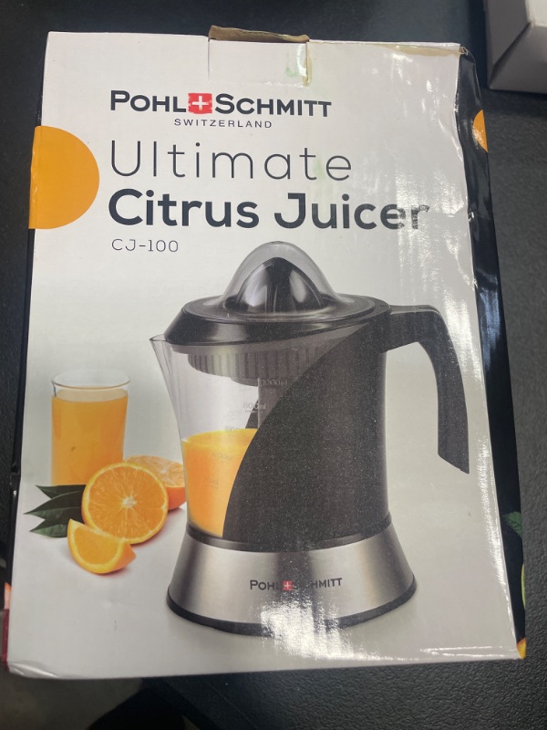 Photo 6 of Pohl+Schmitt Deco-Line Electric Citrus Juicer Machine Extractor - Large Capacity 34oz (1L) Easy-Clean, Featuring Pulp Control Technology

