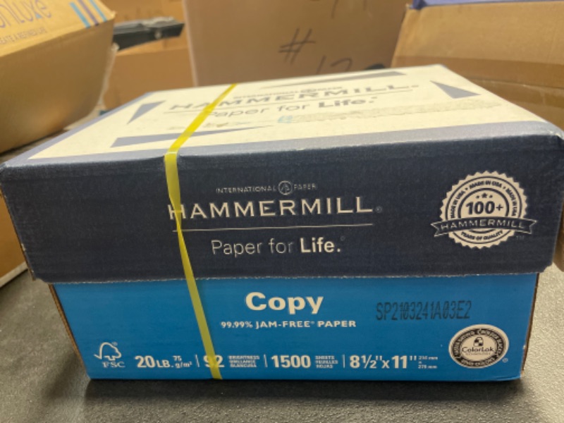 Photo 3 of Hammermill Printer Paper, Tidal 20 lb Copy Paper, 8.5 x 11 - 3 Ream (1,500 Sheets) - 92 Bright, Made in the USA, 162180C
