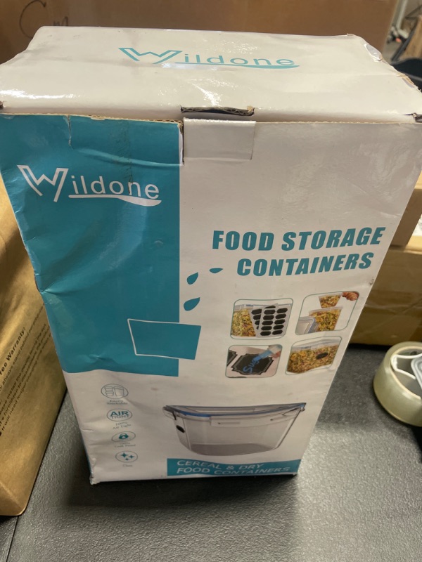 Photo 5 of Wildone Airtight Food Storage Containers Cereal & Dry Food Storage Container Set of 6(Black Lid), Leak-proof & BPA Free, With 1 Measuring Cup & 20 Chalkboard Labels & 1 Chalk Marker
