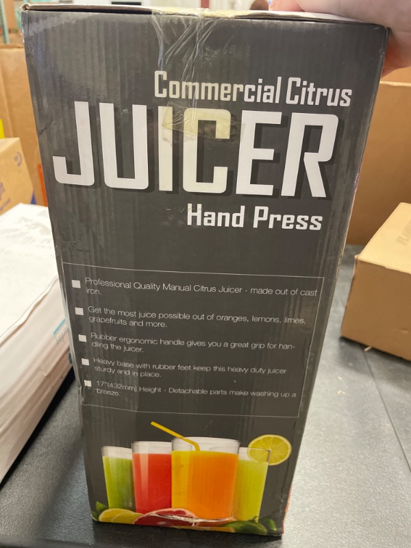 Photo 3 of TrueCraftware Commercial Citrus Juicer Hand Press - Manual Juicer Extractor - Fruit Juice Press - Heavy Duty Cast Iron Citrus Juicer - Citrus Press - Citrus Squeezer for Lemons, Limes and Oranges etc