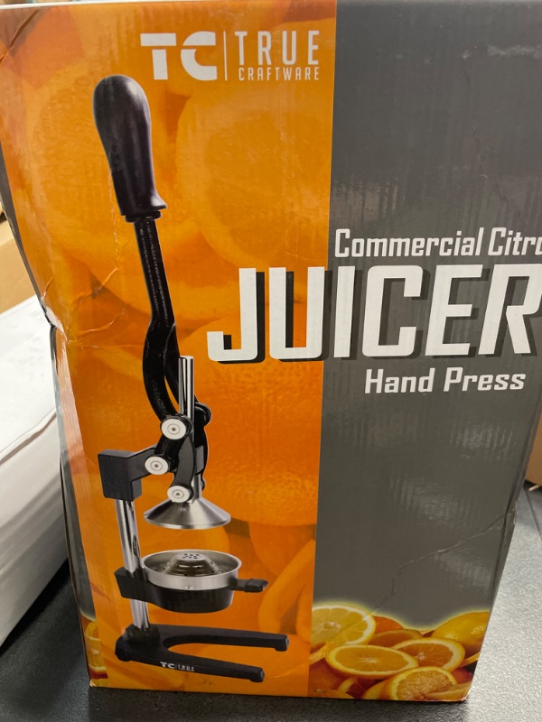 Photo 2 of TrueCraftware Commercial Citrus Juicer Hand Press - Manual Juicer Extractor - Fruit Juice Press - Heavy Duty Cast Iron Citrus Juicer - Citrus Press - Citrus Squeezer for Lemons, Limes and Oranges etc