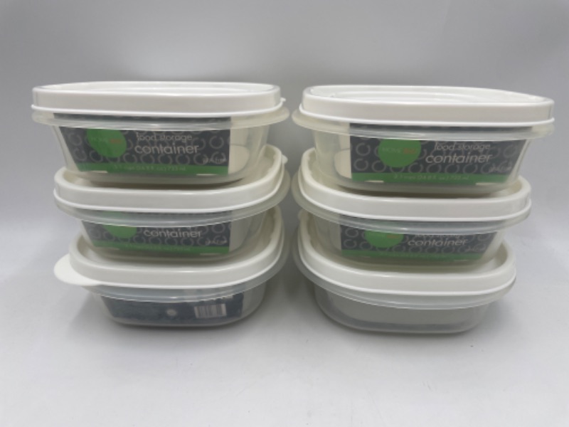 Photo 1 of 6 PACK HOME 360 FOOD STORAGE CONTAINER SQUARE 3.1 CUP 