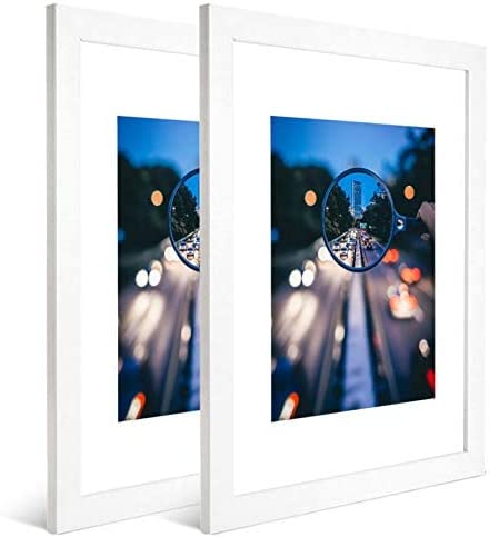 Photo 1 of 2 pack white wood11x14 and 8x10 Picture Frame
