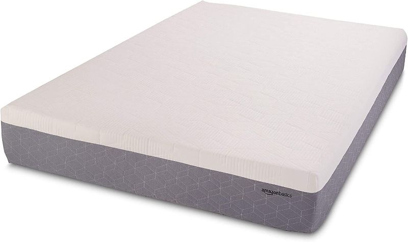 Photo 2 of Amazon Basics Cooling Gel-Infused, Medium-Firm Memory Foam Mattress, CertiPUR-US Certified - Queen Size, 12 Inch