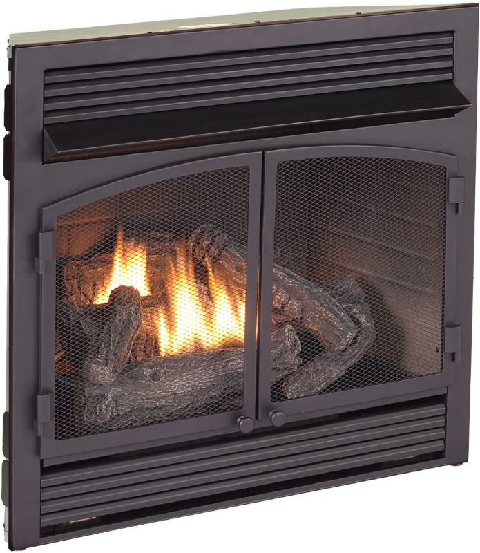 Photo 3 of Duluth Forge Dual Fuel Ventless Fireplace Insert-32,000 BTU, Remote Control, FDF400RT-ZC, Black 
