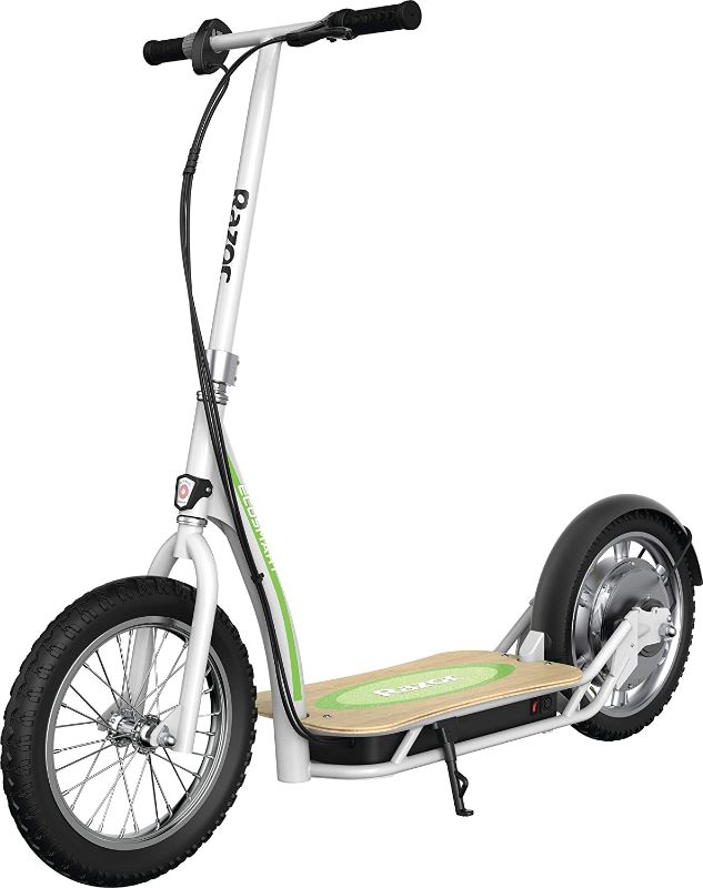 Photo 1 of Razor EcoSmart SUP Electric Scooter – 16" Air-Filled Tires, Wide Bamboo Deck, 350w High-Torque Hub-Driven Motor, Up to 15.5 mph & 12-Mile Range, Rear-Wheel Drive