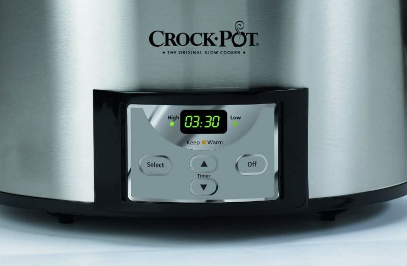 Photo 4 of Crock-Pot 6-Quart Countdown Programmable Oval Slow Cooker with Dipper, Stainless Steel, SCCPVC605-S