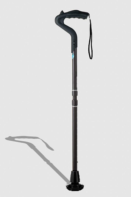 Photo 1 of Ergocane 2G by Ergoactives As Seen On TV. Spring-Assisted Shock Absorber Fully-Adjustable Ergonomic Cane, Newly Released, Equipped with Stand Alone High Performance Rubber Tip (Matte Black Design)