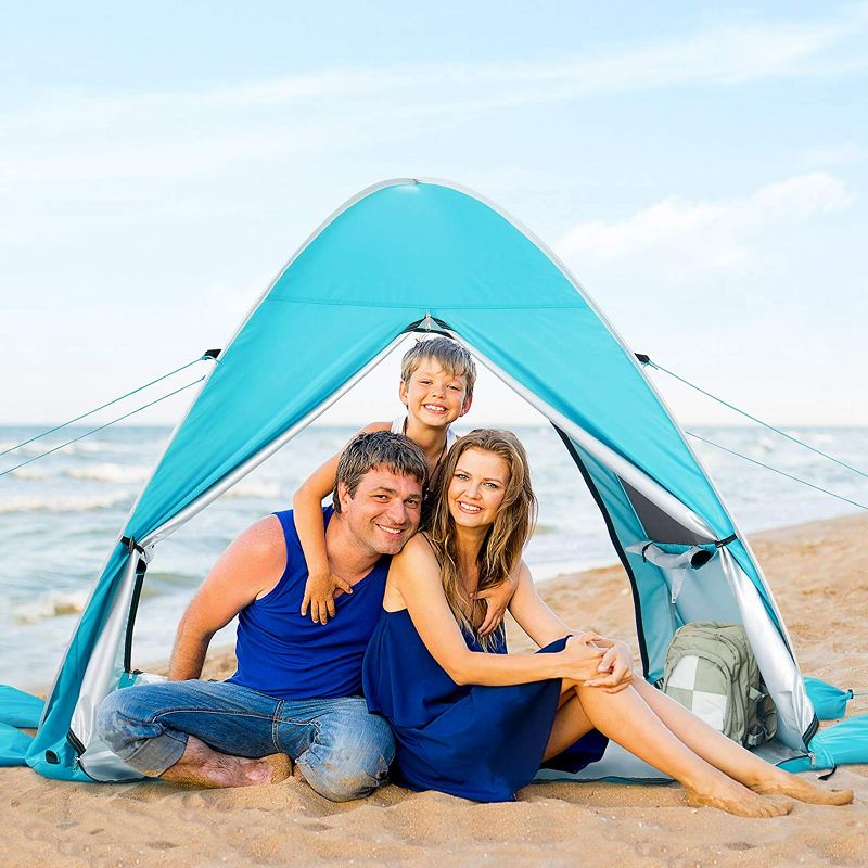Photo 2 of WolfWise UPF 50+ Easy Pop Up Beach Tent Sun Shelter Instant Automatic Portable Sport Umbrella Baby Canopy Cabana