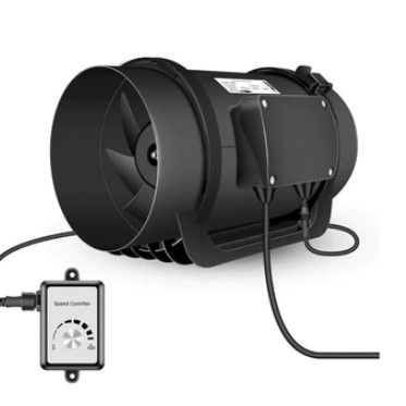 Photo 1 of 8 Inch Inline Duct Fan with Variable Speed Controller 100V-240V