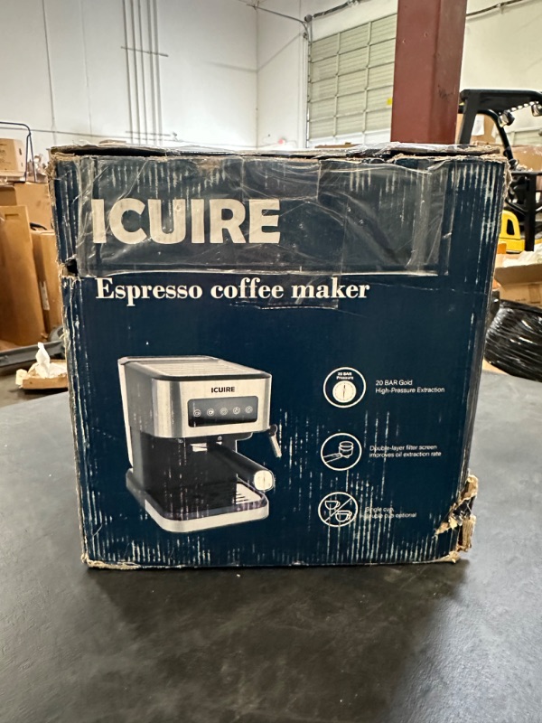 Photo 8 of ICUIRE Espresso Machine with Milk Frother, 20 Bar Pump Pressure Coffee Machine, 1.5L/50oz Removable Water Tank, 1050W Semi-Automatic Espresso/Latte/Cappuccino Machines for Home Barista, Office