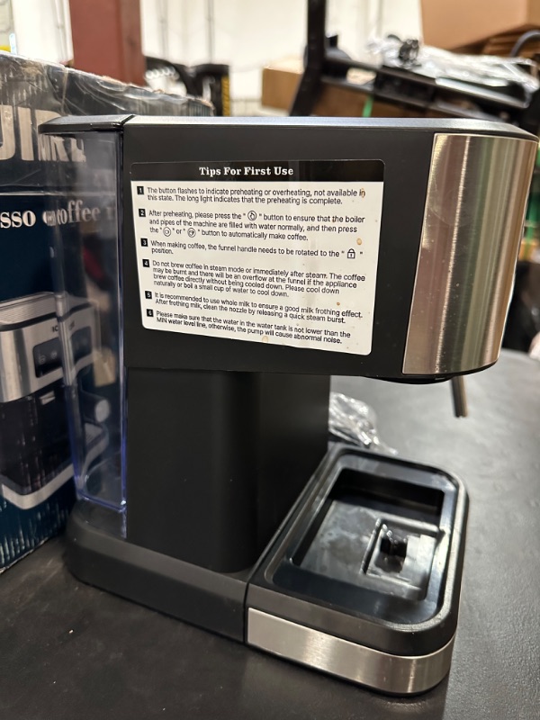 Photo 6 of ICUIRE Espresso Machine with Milk Frother, 20 Bar Pump Pressure Coffee Machine, 1.5L/50oz Removable Water Tank, 1050W Semi-Automatic Espresso/Latte/Cappuccino Machines for Home Barista, Office