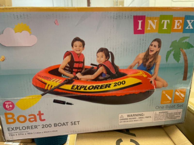 Photo 2 of Intex Explorer Inflatable Boat Series 200: 2-person with Oars and Air Pump
