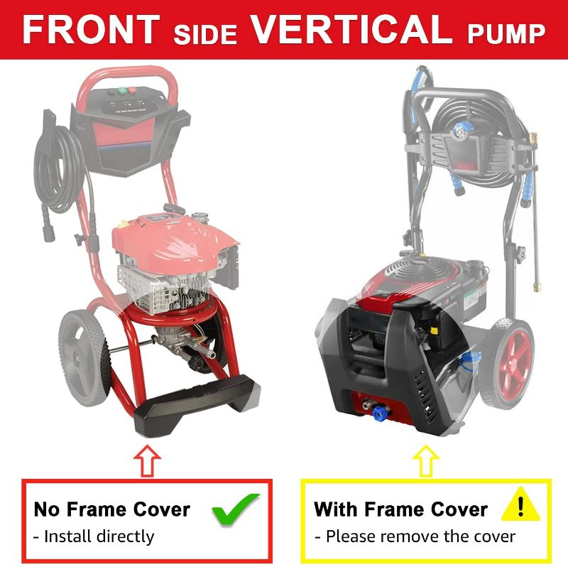 Photo 4 of YAMATIC 7/8" Shaft Vertical Pressure Washer Pump, 2600-3000 PSI @2.5 GPM OEM & Replacement Pump for Power Washer, Replacement with Troybilt, Briggs&Stratton, Craftsman, AR, Honda Front Inlet/Outlet
