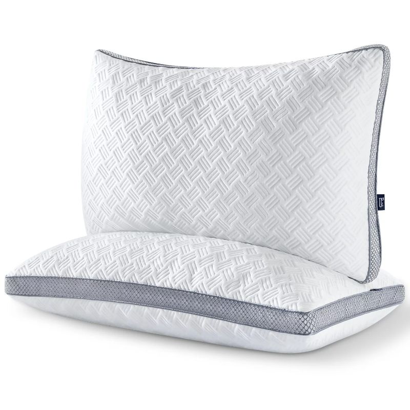 Photo 1 of BedStory Memory Foam Pillows, Gel Infused Shredded Memory Foam Cooling Pillow for Sleeping, 1 pack 