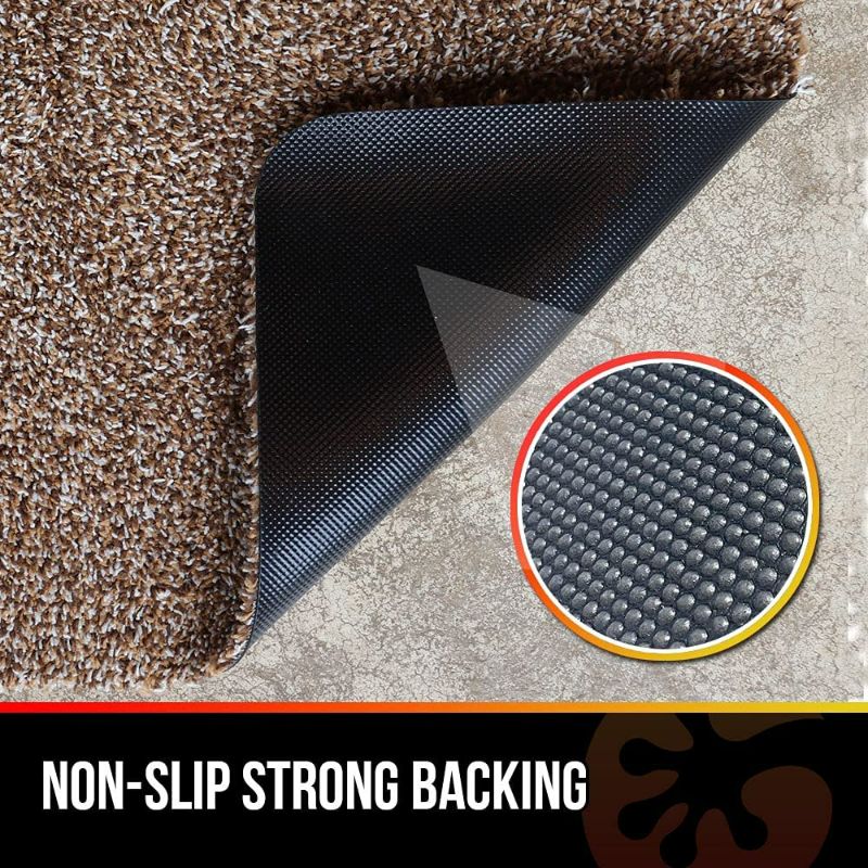 Photo 3 of IRONGECKO Original Durable Absorbs Microfiber Mud Indoor Mat (29.5x17) Heavy Duty Door mat | Easy Clean, Low-Profile Mats for Entry,High Traffic Areas. (17" x 29.5" (1pack), Beige)