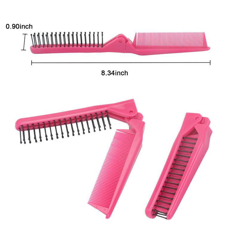 Photo 6 of Self Grip Hair Rollers Set, with Hairdressing Curlers (Large, Medium, Small), Folding Pocket Plastic Comb, Duckbill Clips