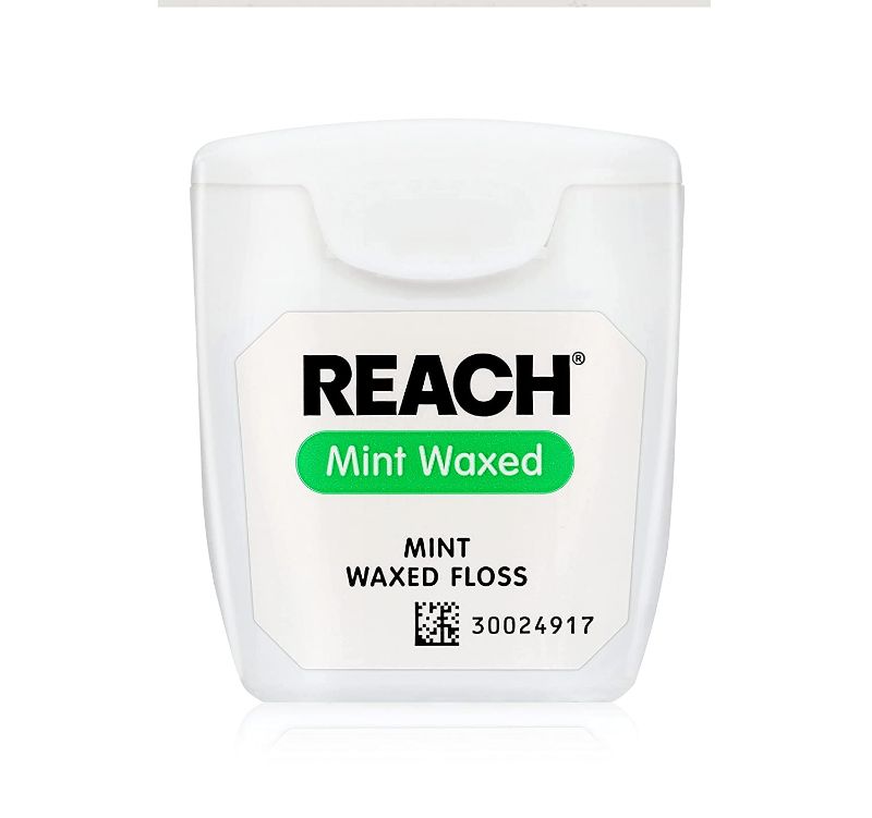 Photo 4 of Reach Waxed Dental Floss | Effective Plaque Removal, Extra Wide Cleaning Surface | Shred Resistance & Tension, Slides Smoothly & Easily , PFAS FREE | Mint Flavored, 55 Yards, 1 Pack
