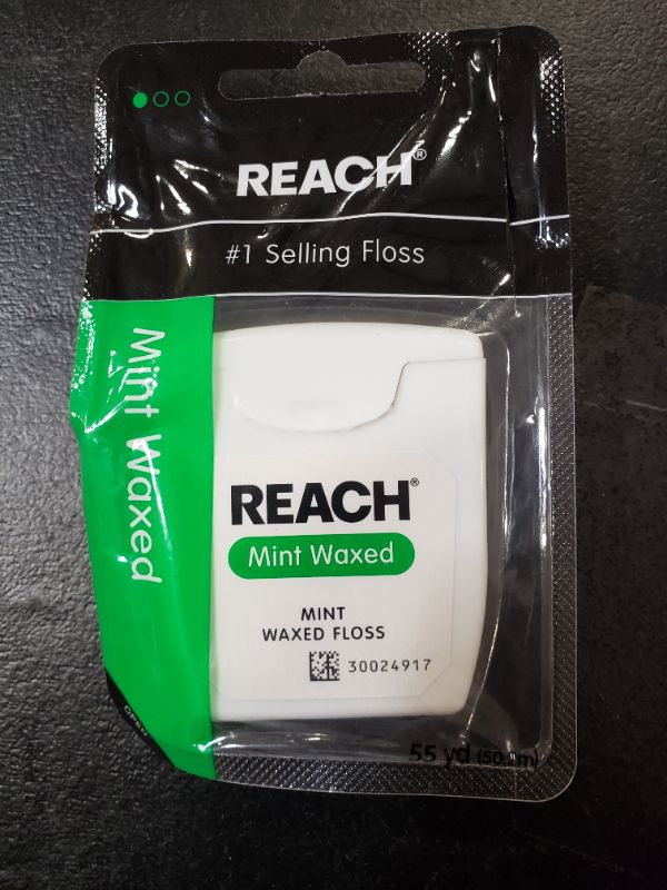 Photo 5 of Reach Waxed Dental Floss | Effective Plaque Removal, Extra Wide Cleaning Surface | Shred Resistance & Tension, Slides Smoothly & Easily , PFAS FREE | Mint Flavored, 55 Yards, 1 Pack