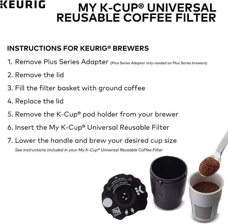 Photo 5 of Keurig My K-Cup Reusable K-Cup Pod Coffee Filter, Compatible with All 2.0 Keurig K-Cup Pod Coffee Makers, 1 Count, Black