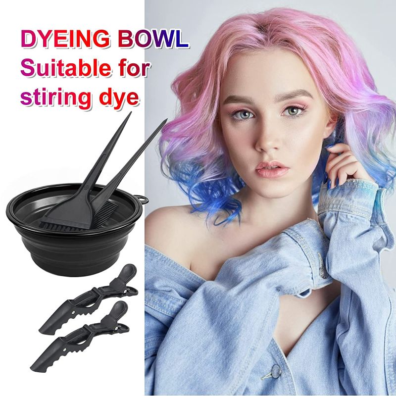 Photo 3 of 8 Pieces Hair Dye Brush and Bowl Set, Hair Dye Coloring Kit, 