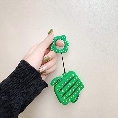 Photo 3 of Airpods Silicone Case Funny Cute Cover Compatible for Apple Airpods 1&2[Fruit and Vegetable Series][Best Gift for Girls or Couples] (Cactus)