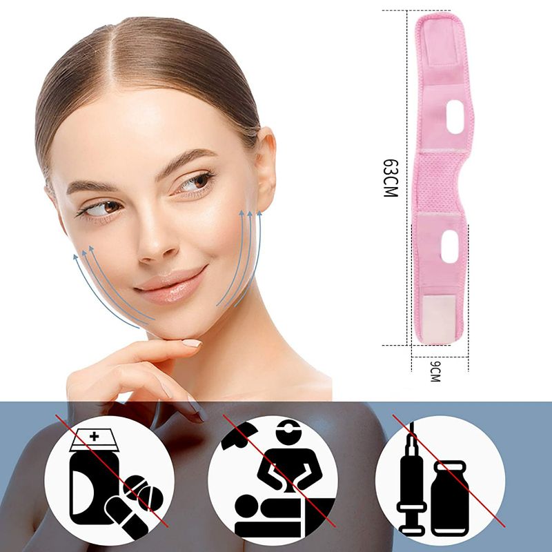 Photo 2 of  Chin Reducer - Reusable V Line Mask - Face Lifting Belt, Chin Strap For Double Chin For Women, Face Belt, Tightening Skin Preventing Sagging Face Lift Tape