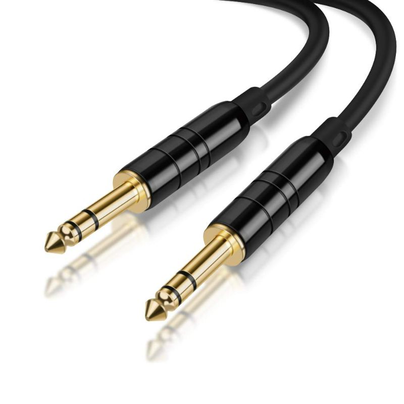 Photo 2 of CableCreation 1/4’’ TRS Cable, [2-Pack 6FT] 1/4 Inch to 1/4 Inch 6.35mm Balanced Stereo Audio Cable for Studio Monitors,Mixer,Yamaha Speaker/Receiver,Black