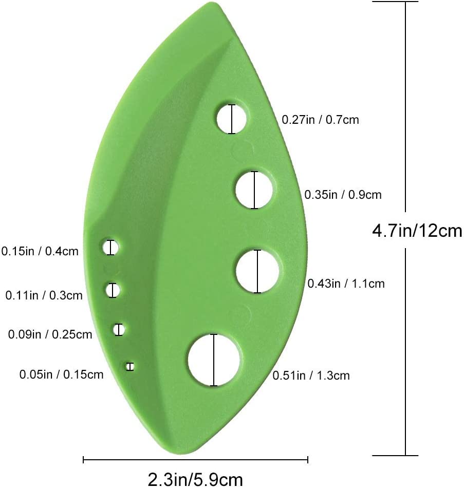 Photo 4 of 2 Pack Herb Stripper Tool 9 Holes Stainless Steel kale Leaf Stripping Zip Tools, Curved Edge Can be Used as a Kitchen Gadgets