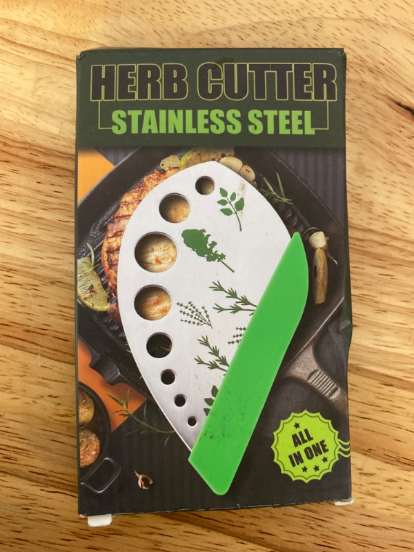 Photo 1 of 2 Pack Herb Stripper Tool 9 Holes Stainless Steel kale Leaf Stripping Zip Tools, Curved Edge Can be Used as a Kitchen Gadgets