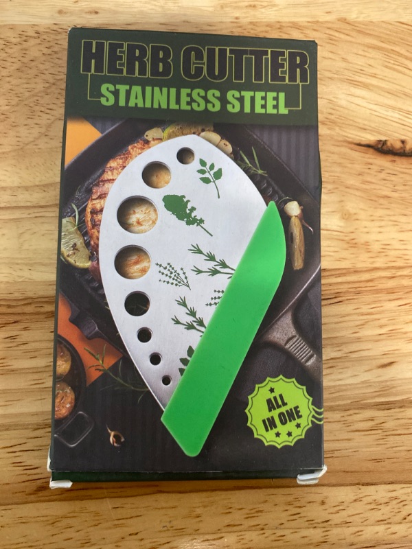 Photo 4 of 2 Pack Herb Stripper Tool 9 Holes Stainless Steel kale Leaf Stripping Zip Tools, Curved Edge Can be Used as a Kitchen Gadgets