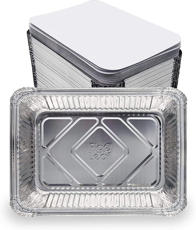 Photo 5 of (60 Pack) Premium 2.5-LB Takeout Pans with Lids - 8.6" x 6.1" x 2" l Heavy Duty Disposable Aluminum Foil for Catering Party Meal Prep Freezer Drip Pans BBQ Potluck Holidays