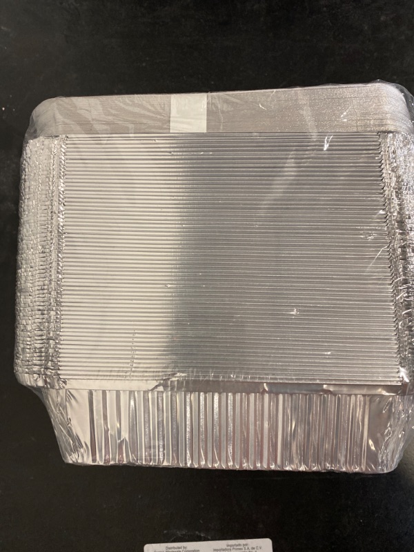 Photo 2 of (60 Pack) Premium 2.5-LB Takeout Pans with Lids - 8.6" x 6.1" x 2" l Heavy Duty Disposable Aluminum Foil for Catering Party Meal Prep Freezer Drip Pans BBQ Potluck Holidays